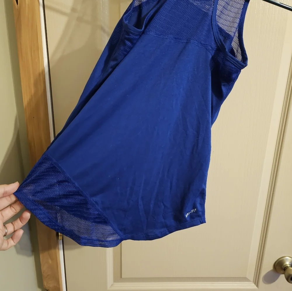 Nike Dri-Fit XS Blue Mesh Tank Top